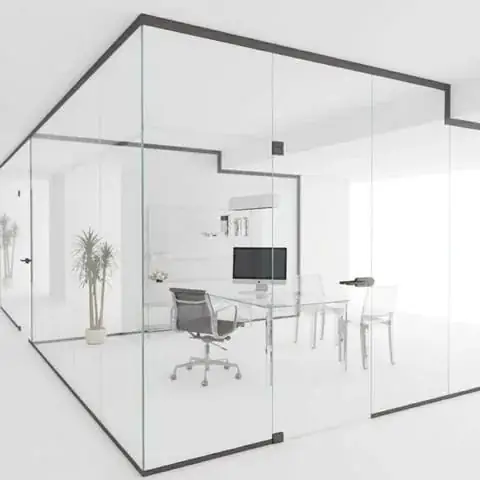 Office glass partition installation