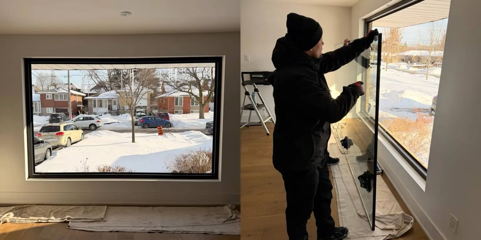 Residential window opening prepared for a new insulated glass unit
