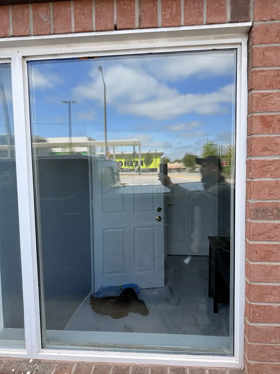 New replacement window glass installed in the existing frame in York, Toronto
